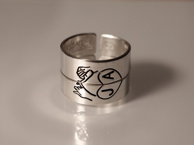 Friendship Rings Matching 2 Ring Custom Initials Pinky Swear Heart Ring Set Pinky Promise Ring Best Friend Gift Couples Rings MakerPlace by Michaels